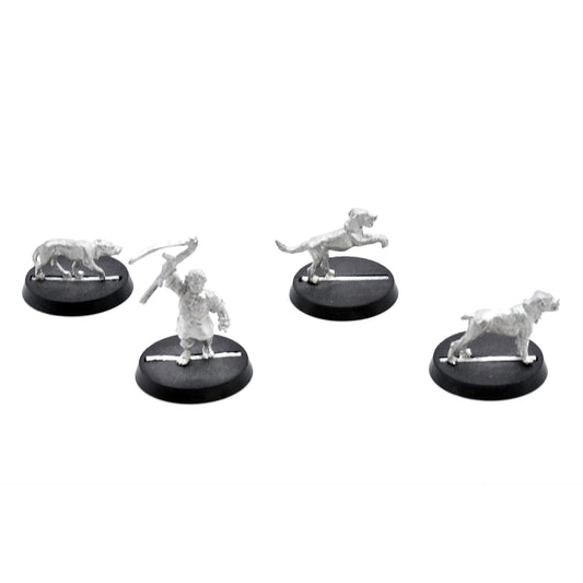 LOTR Farmer Maggot + 3 Hounds #1 METAL Middle Earth Strategy Battle Game 8216
