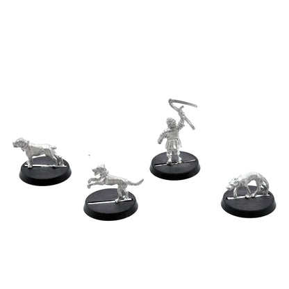 LOTR Farmer Maggot + 3 Hounds #1 METAL Middle Earth Strategy Battle Game 8216