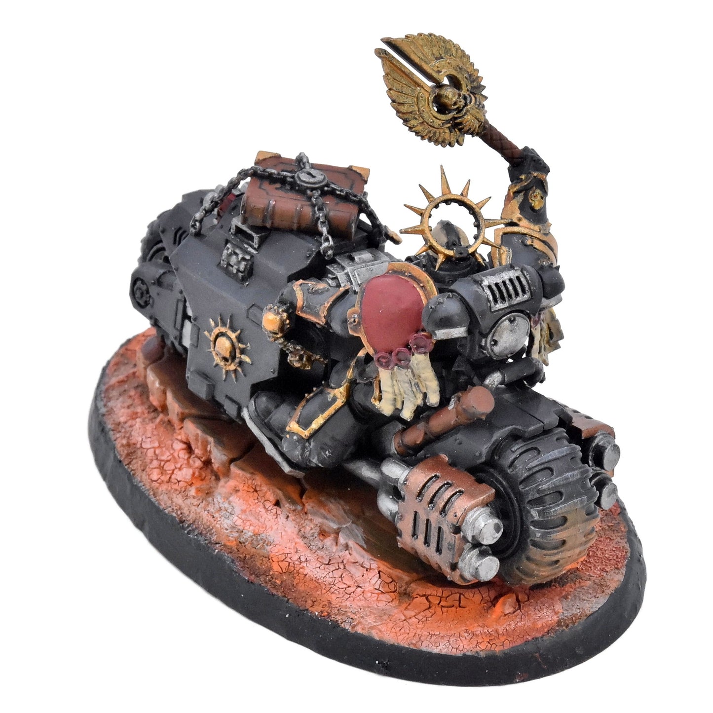 SPACE MARINES Primaris Chaplain On Bike #1 WELL PAINTED Warhammer 40K 8421