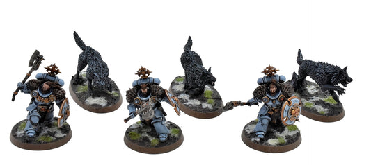 SPACE WOLVES Wolf Guard Headtakers #1 PRO PAINTED Warhammer 40K 9473