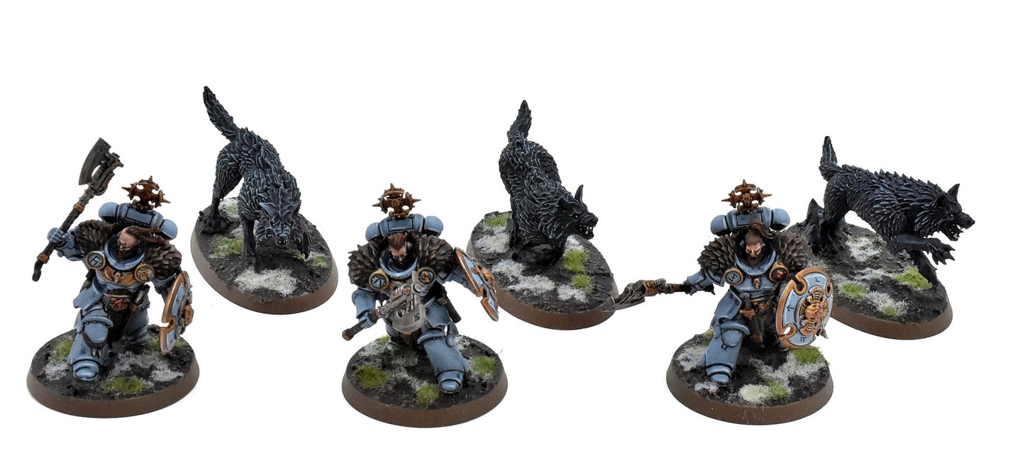 SPACE WOLVES Wolf Guard Headtakers #1 COMMISSION PRO PAINTED Warhammer 40K  9480