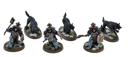 SPACE WOLVES Wolf Guard Headtakers #1 COMMISSION PRO PAINTED Warhammer 40K  9480
