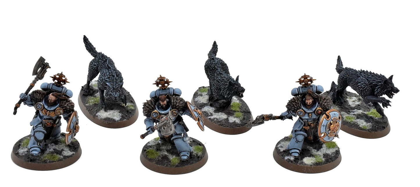 SPACE WOLVES Wolf Guard Headtakers #1 COMMISSION PRO PAINTED Warhammer 40K  9480
