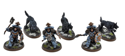SPACE WOLVES Wolf Guard Headtakers #1 COMMISSION PRO PAINTED Warhammer 40K  9480