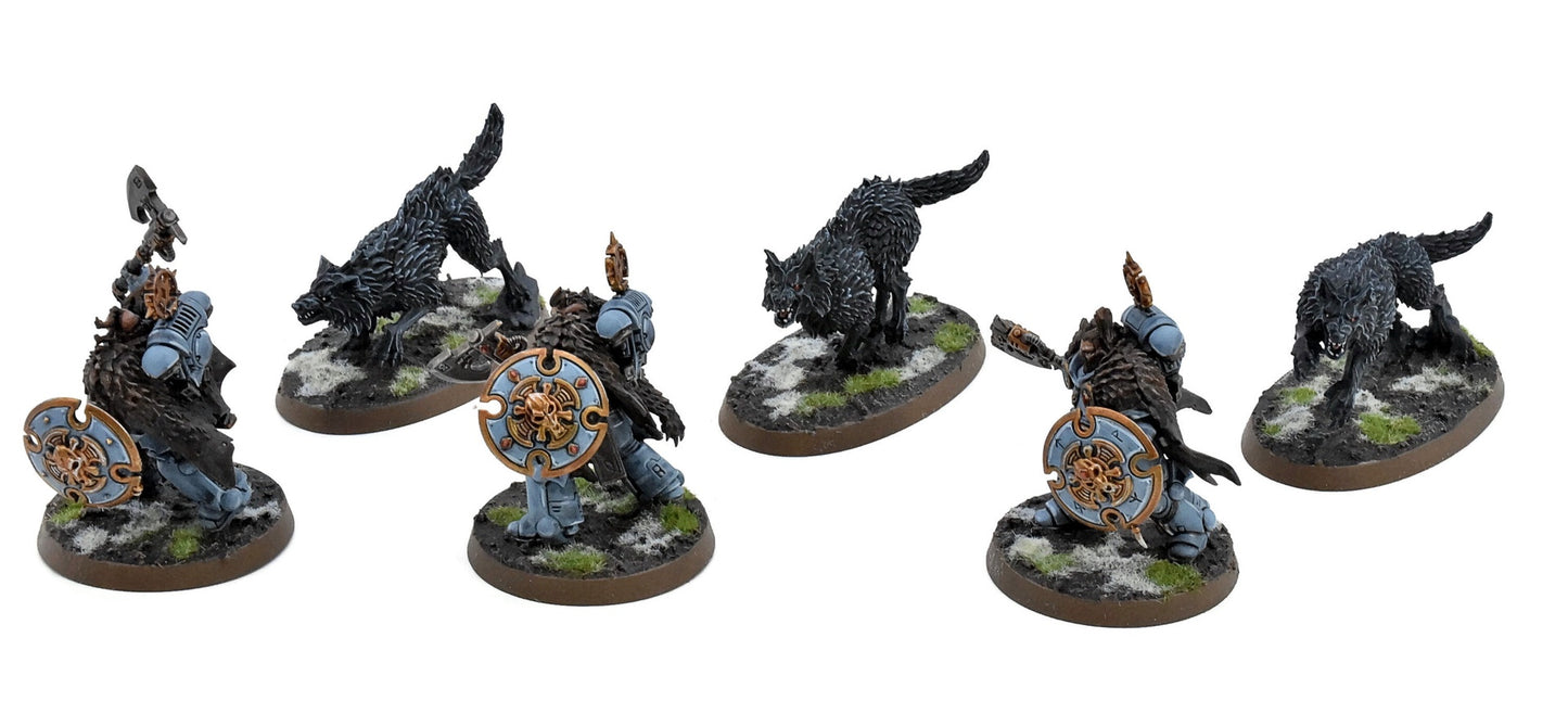 SPACE WOLVES Wolf Guard Headtakers #1 COMMISSION PRO PAINTED Warhammer 40K  9480