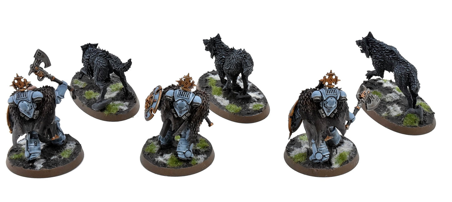 SPACE WOLVES Wolf Guard Headtakers #1 PRO PAINTED Warhammer 40K 9473