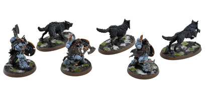 SPACE WOLVES Wolf Guard Headtakers #1 PRO PAINTED Warhammer 40K 9473