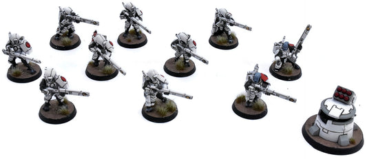 TAU EMPIRE 10 Fire Warriors #2 WELL PAINTED Warhammer 40K 7704