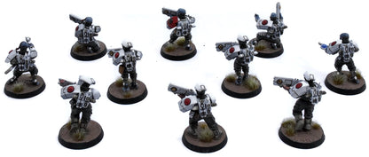 TAU EMPIRE 10 Fire Warriors #4 WELL PAINTED Warhammer 40K 7711