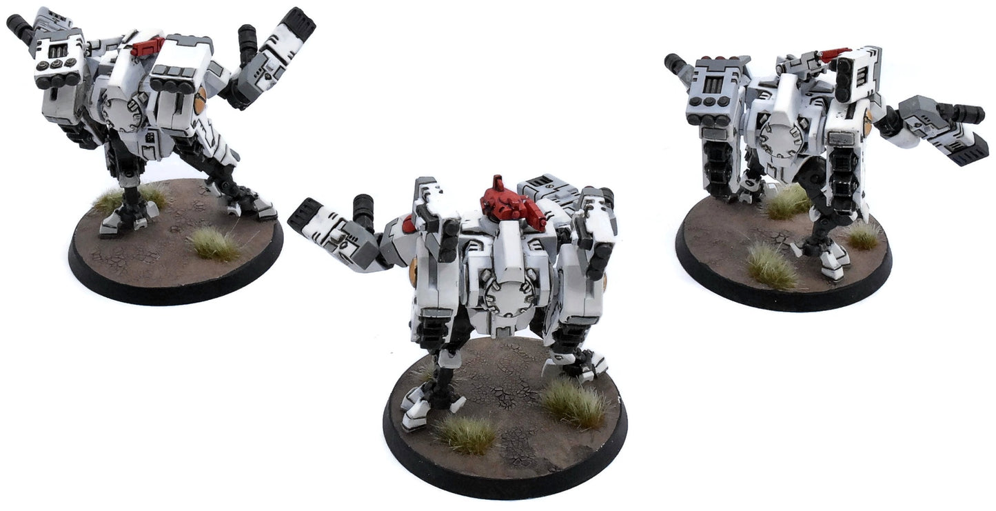 TAU EMPIRE 3 Xv8 Crisis Battlesuits #1 WELL PAINTED Warhammer 40K 7735