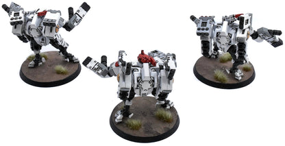 TAU EMPIRE 3 Xv8 Crisis Battlesuits #1 WELL PAINTED Warhammer 40K 7735