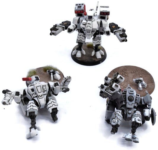TAU EMPIRE 3 Xv8 Crisis Battlesuits #2 WELL PAINTED Warhammer 40K 7742
