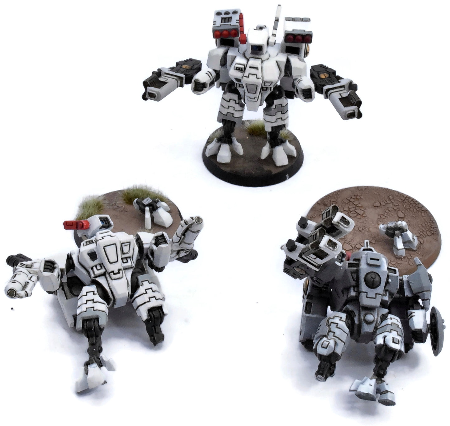 TAU EMPIRE 3 Xv8 Crisis Battlesuits #2 WELL PAINTED Warhammer 40K 7742