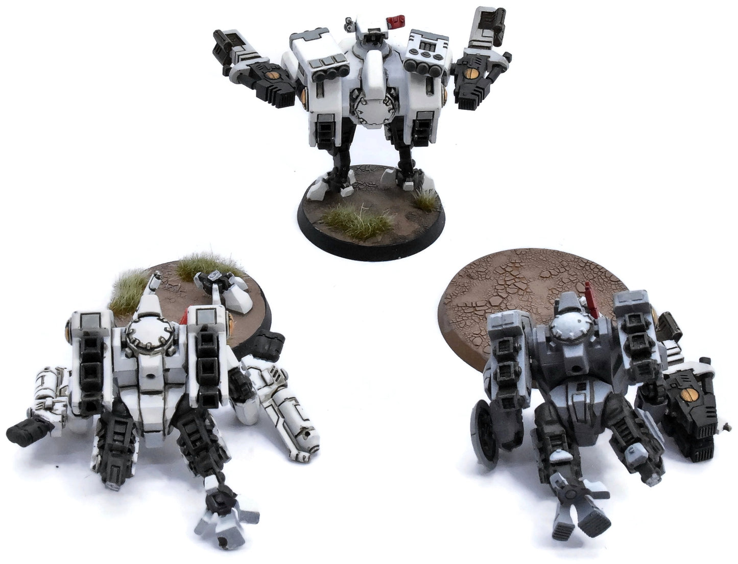 TAU EMPIRE 3 Xv8 Crisis Battlesuits #2 WELL PAINTED Warhammer 40K 7742