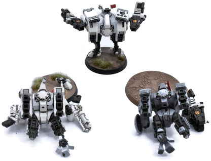 TAU EMPIRE 3 Xv8 Crisis Battlesuits #2 WELL PAINTED Warhammer 40K 7742