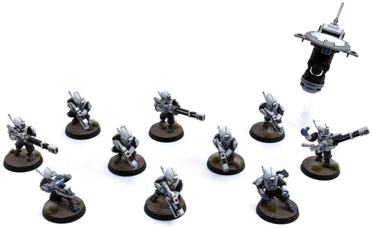 TAU EMPIRE 10 Pathfinder #1 WELL PAINTED Warhammer 40K 7759