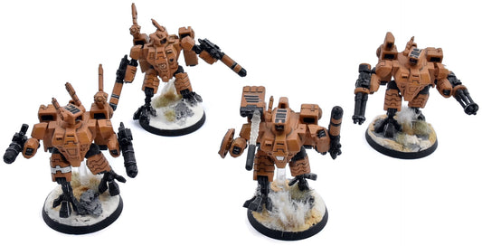 TAU EMPIRE 4 Xv8 Crisis Battlesuits #1 WELL PAINTED Warhammer 40K 7780