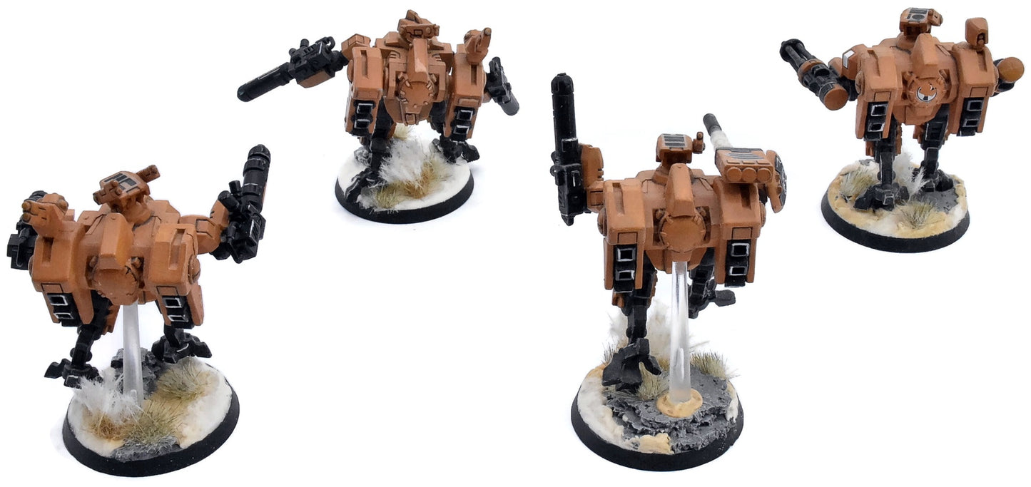 TAU EMPIRE 4 Xv8 Crisis Battlesuits #1 WELL PAINTED Warhammer 40K 7780
