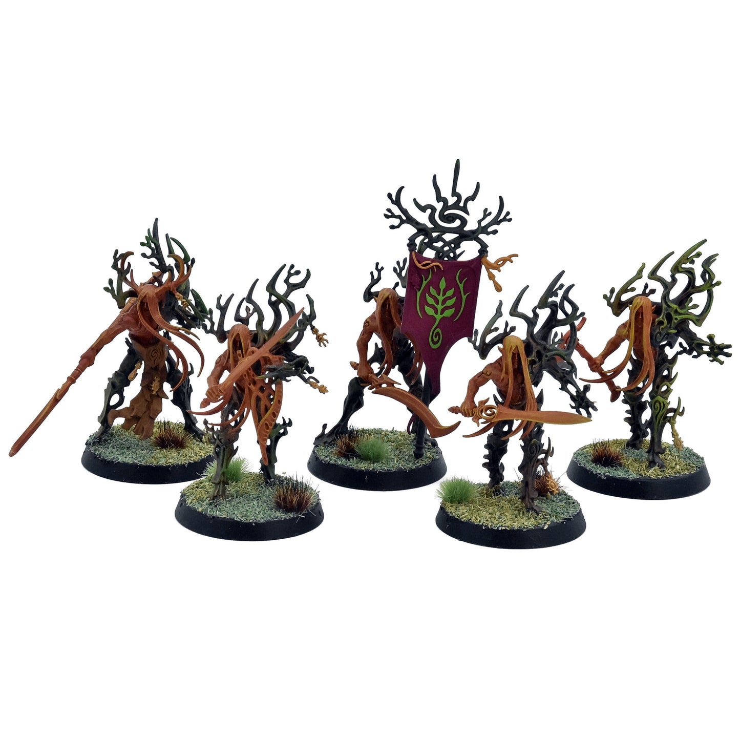 SYLVANETH 5 Tree Revenants #1 PRO PAINTED Warhammer Sigmar 0035