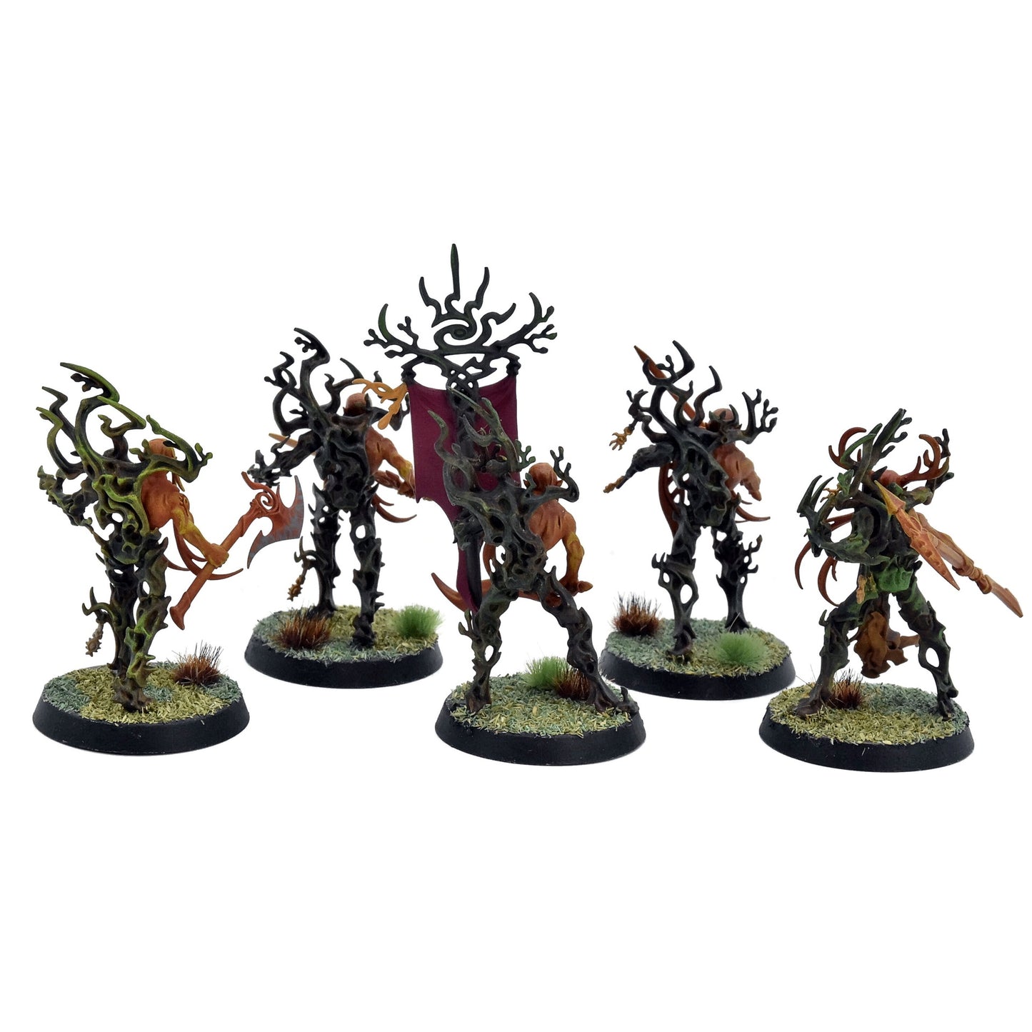 SYLVANETH 5 Tree Revenants #1 PRO PAINTED Warhammer Sigmar 0035
