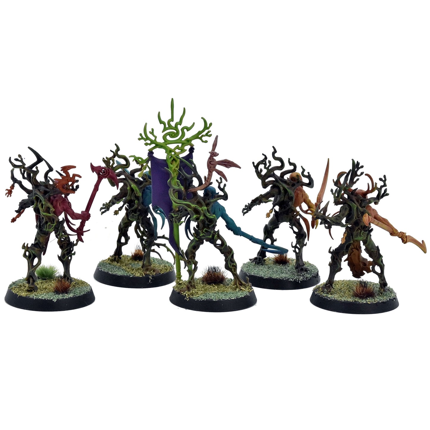SYLVANETH 5 Tree Revenants #2 PRO PAINTED Warhammer Sigmar 0042