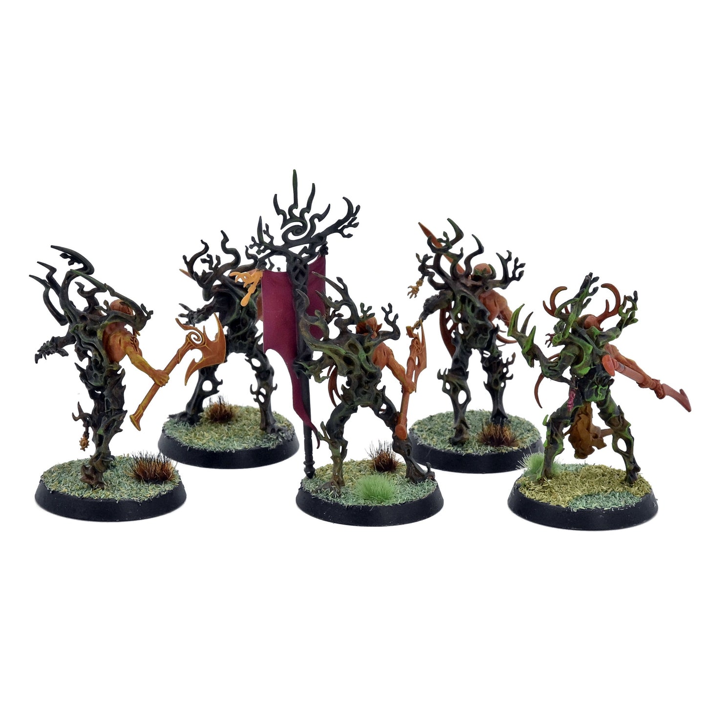 SYLVANETH 5 Tree Revenants #3 PRO PAINTED Warhammer Sigmar 0110
