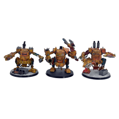 ORKS 3 Ork Killa Kans #1 Warhammer 40K WELL PAINTED 0158
