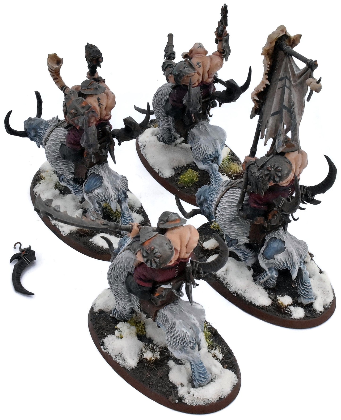 OGOR MAWTRIBES 4 Mournfang Pack #6 WELL PAINTED Warhammer Sigmar 4139
