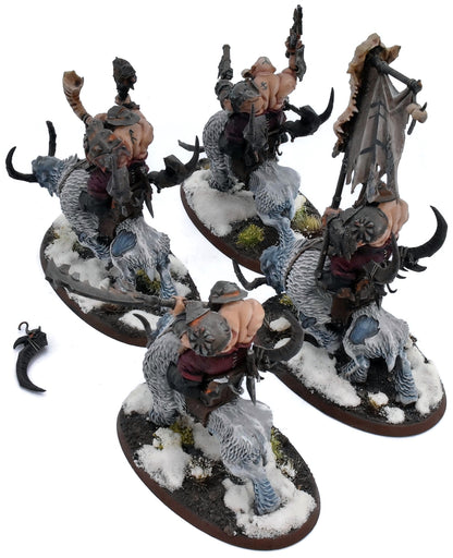 OGOR MAWTRIBES 4 Mournfang Pack #6 WELL PAINTED Warhammer Sigmar 4139