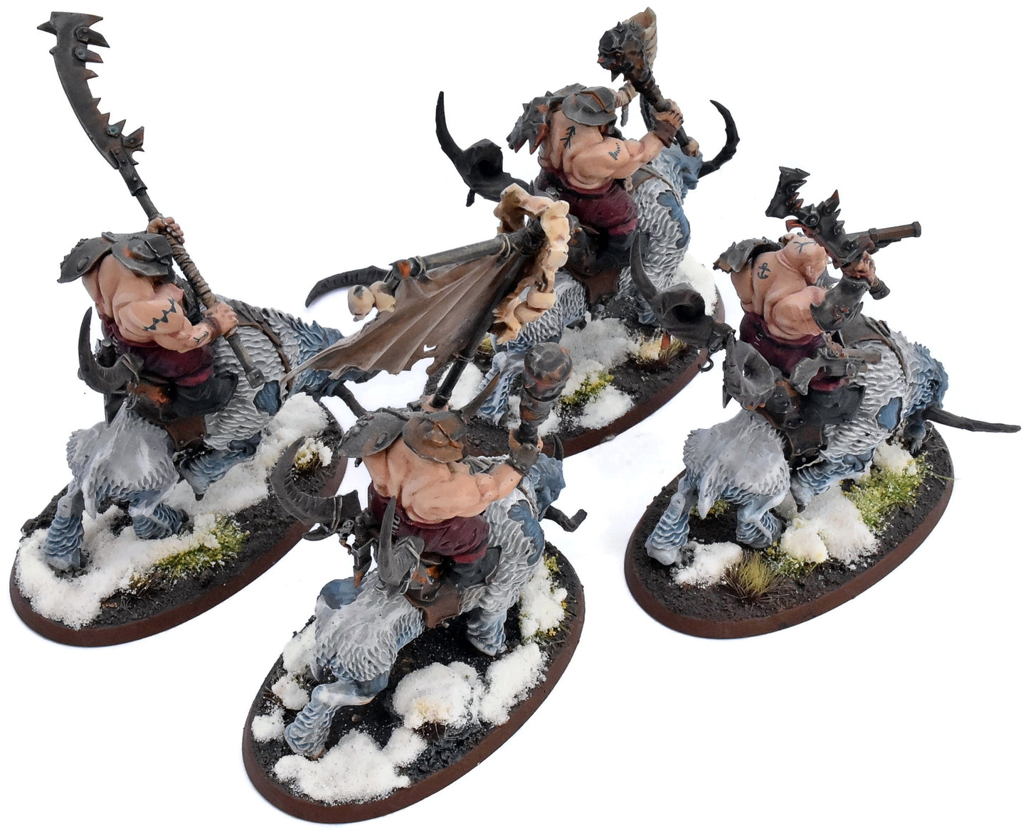 OGOR MAWTRIBES 4 Mournfang Pack #6 WELL PAINTED Warhammer Sigmar 4139