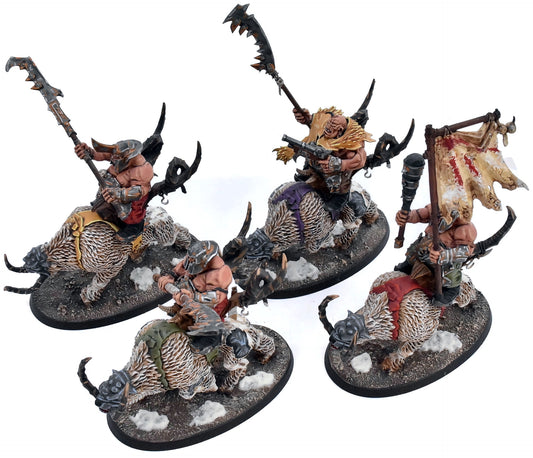 OGOR MAWTRIBES 4 Mournfang Pack #3 WELL PAINTED Warhammer Sigmar 4146