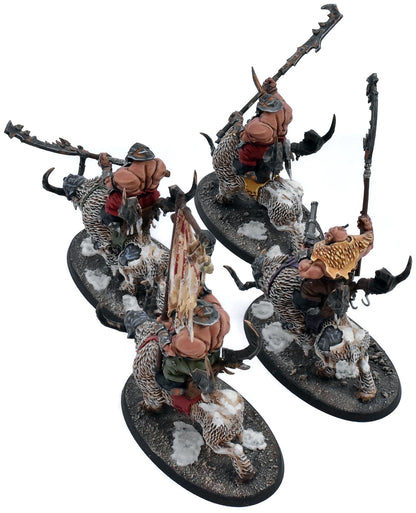 OGOR MAWTRIBES 4 Mournfang Pack #3 WELL PAINTED Warhammer Sigmar 4146