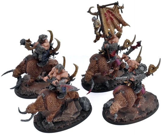 OGOR MAWTRIBES 4 Mournfang Pack #5 WELL PAINTED Warhammer Sigmar 4153