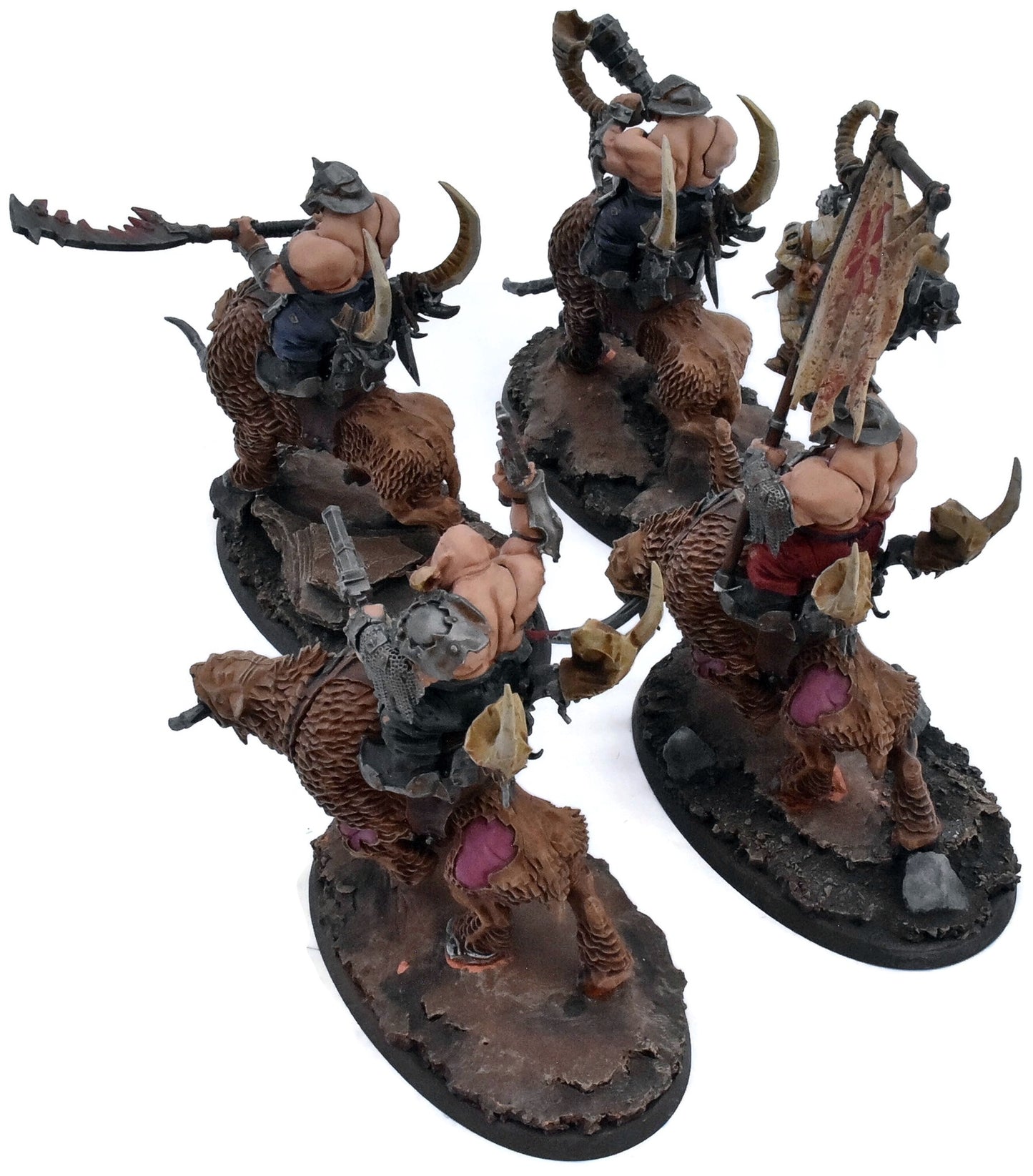OGOR MAWTRIBES 4 Mournfang Pack #5 WELL PAINTED Warhammer Sigmar 4153