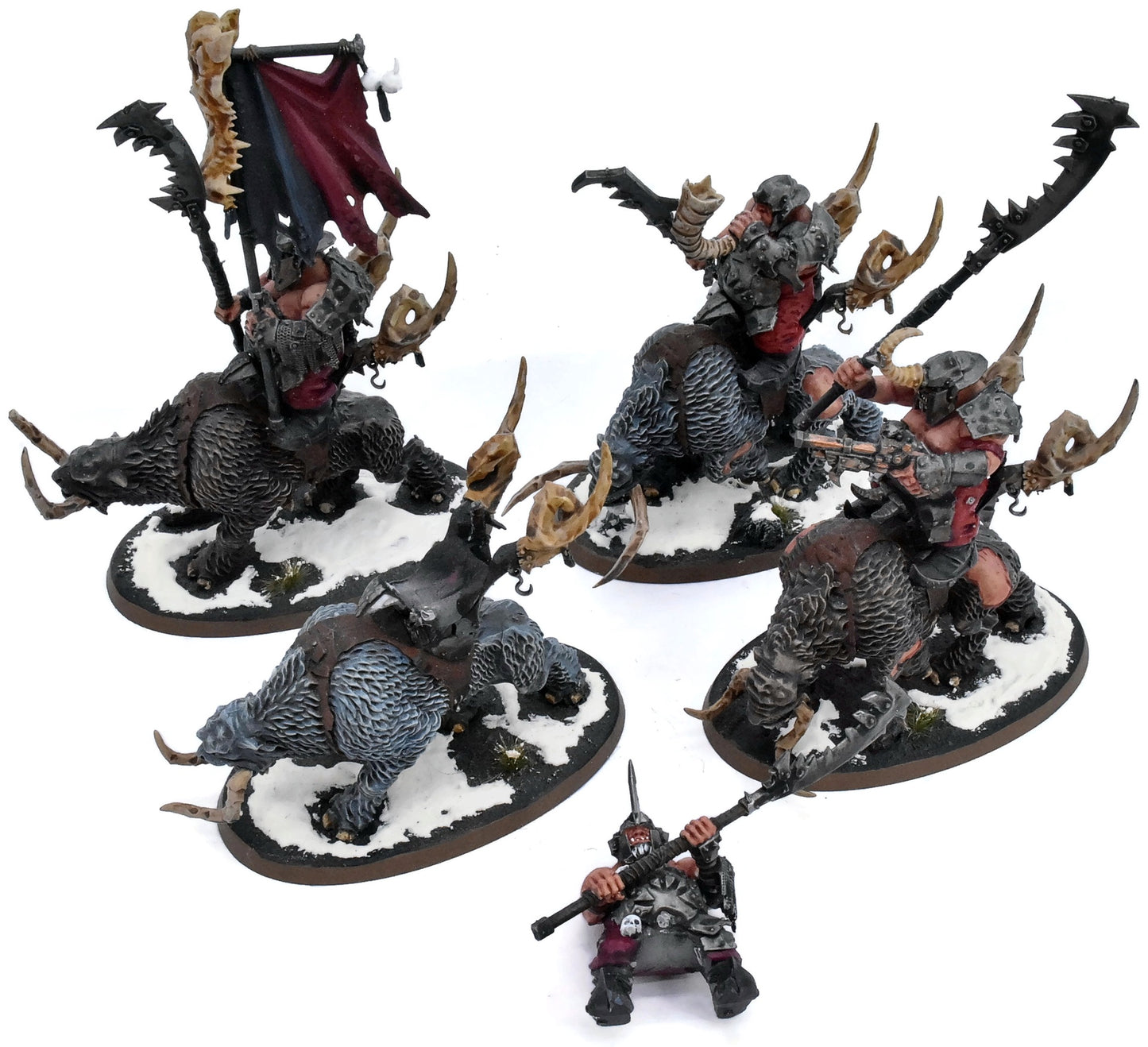 OGOR MAWTRIBES 4 Mournfang Pack #2 WELL PAINTED Warhammer Sigmar 4177