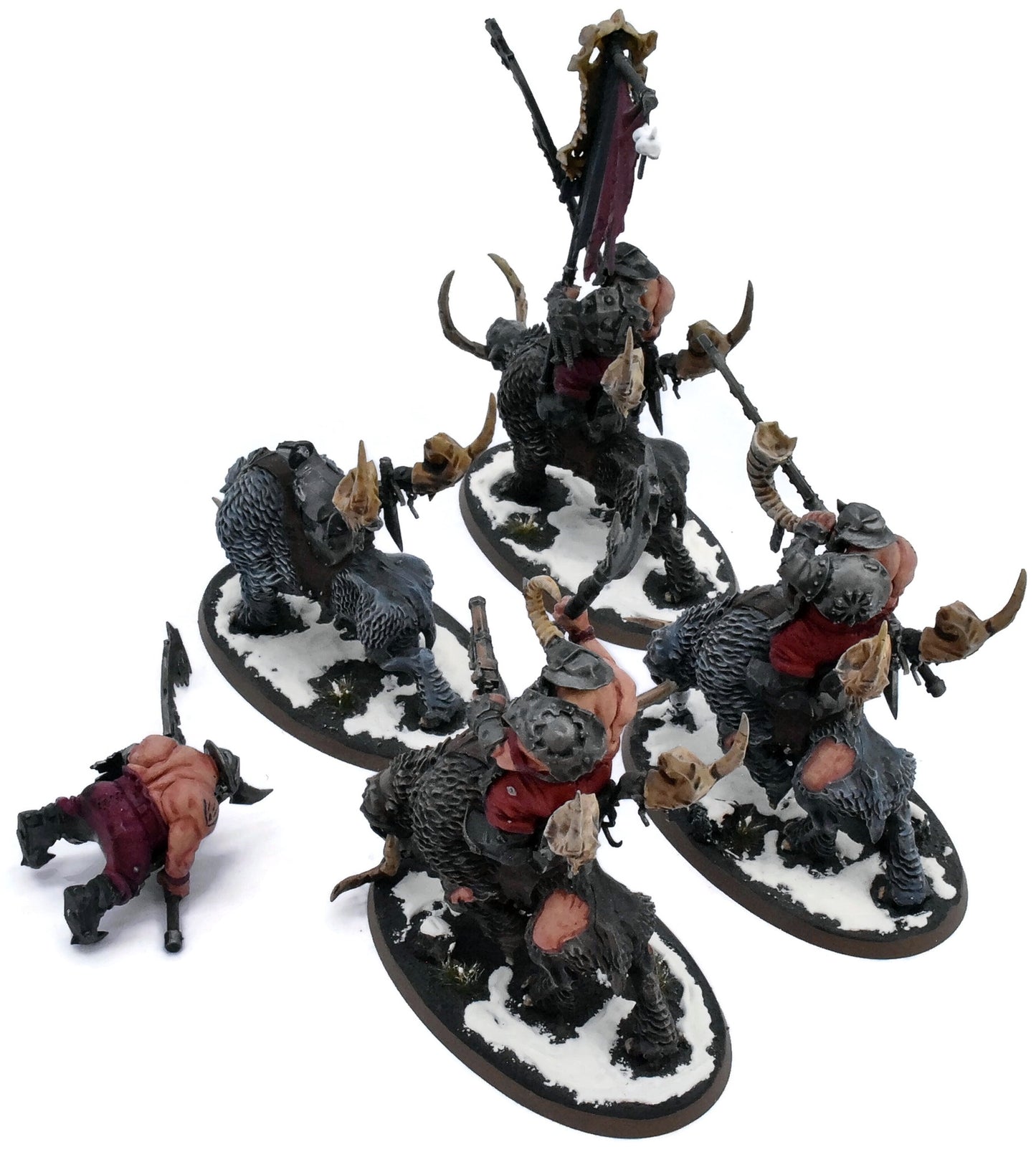 OGOR MAWTRIBES 4 Mournfang Pack #2 WELL PAINTED Warhammer Sigmar 4177