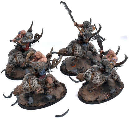 OGOR MAWTRIBES 4 Mournfang Pack #1 WELL PAINTED Warhammer Sigmar 4184