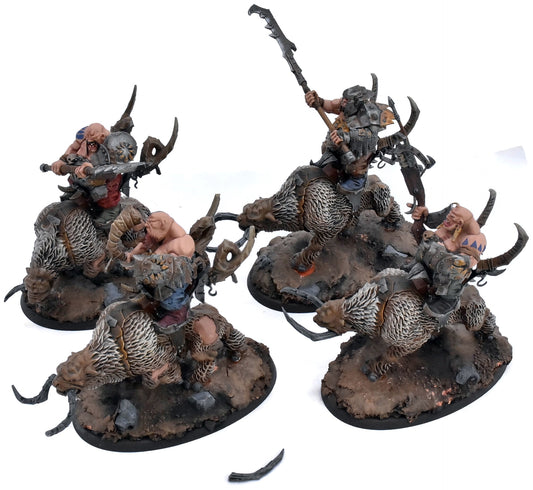 OGOR MAWTRIBES 4 Mournfang Pack #1 WELL PAINTED Warhammer Sigmar 4184