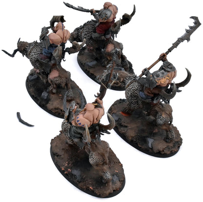 OGOR MAWTRIBES 4 Mournfang Pack #1 WELL PAINTED Warhammer Sigmar 4184