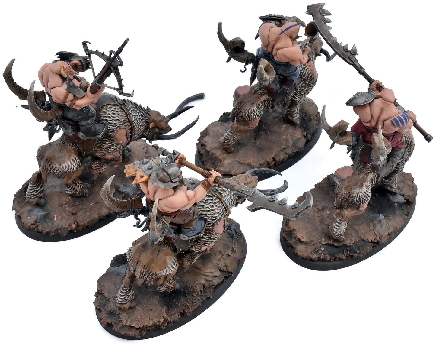 OGOR MAWTRIBES 4 Mournfang Pack #1 WELL PAINTED Warhammer Sigmar 4184