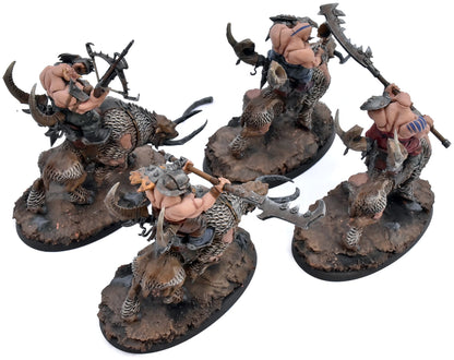 OGOR MAWTRIBES 4 Mournfang Pack #1 WELL PAINTED Warhammer Sigmar 4184
