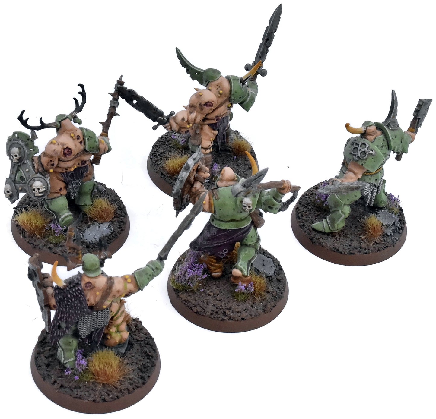 MAGGOTKIN OF NURGLE 5 Putrid Blightking #1 WELL PAINTED Warhammer Sigmar 4221