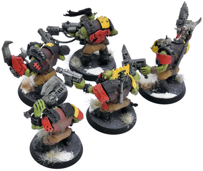 ORKS 5 Nobz #1 WELL PAINTED Warhammer 40K 4238