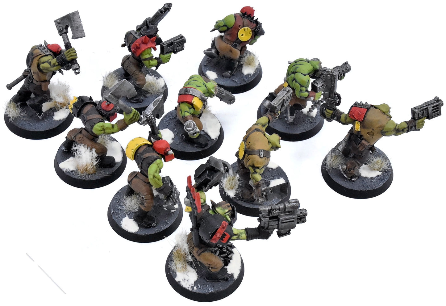 ORKS 10 Boyz #1 WELL PAINTED Warhammer 40K 4283