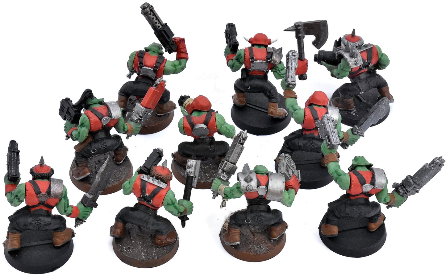 ORKS 10 Boyz #15 WELL PAINTED Warhammer 40K 4917