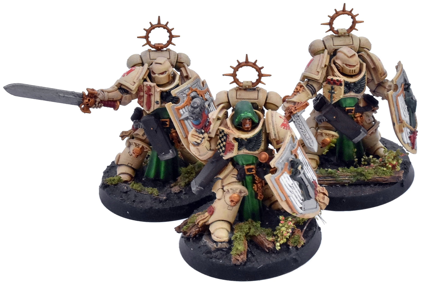 DARK ANGELS 3 Bladeguard Veterans #2 Warhammer 40K WELL PAINTED 5051