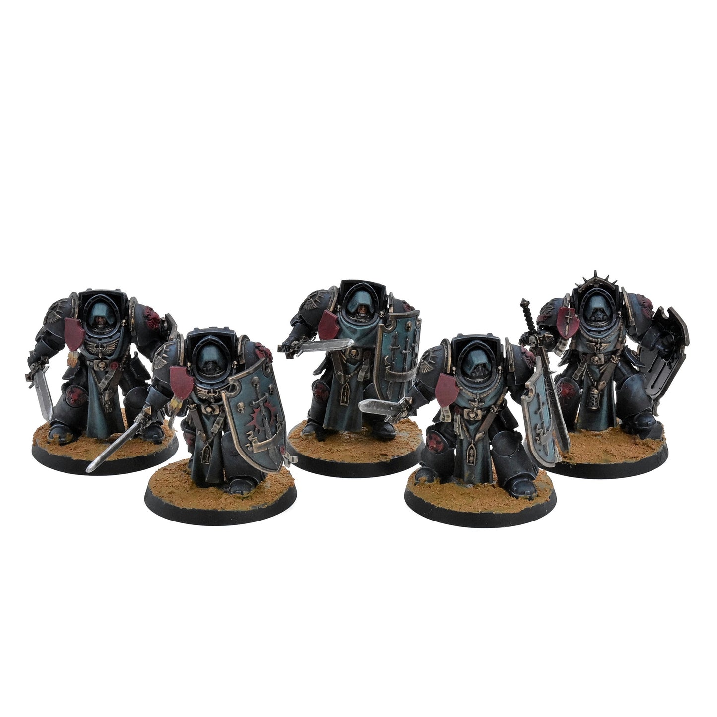 DARK ANGELS 5 Deathwing Knights #1 WELL PAINTED Warhammer 40K 1599