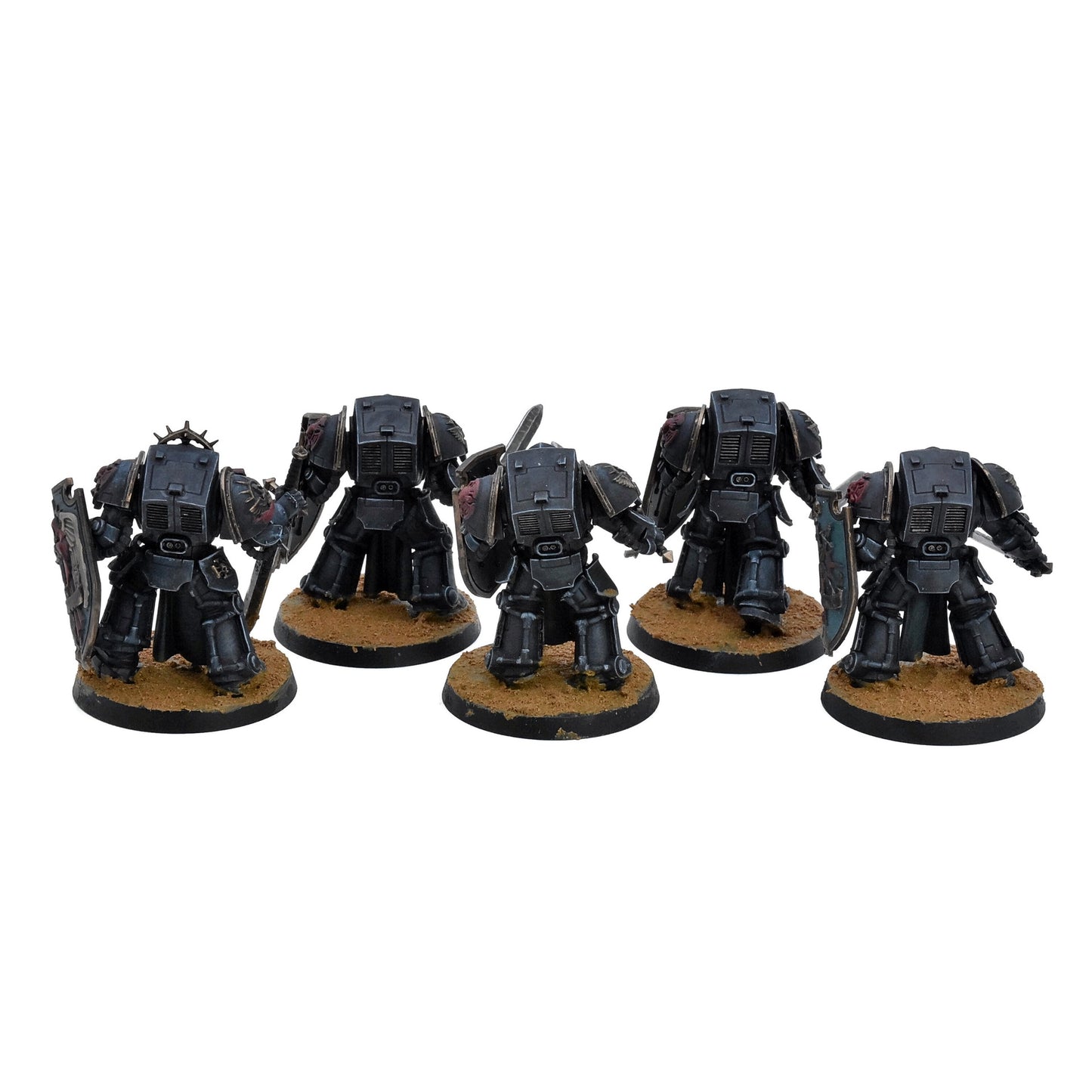 DARK ANGELS 5 Deathwing Knights #1 WELL PAINTED Warhammer 40K 1599