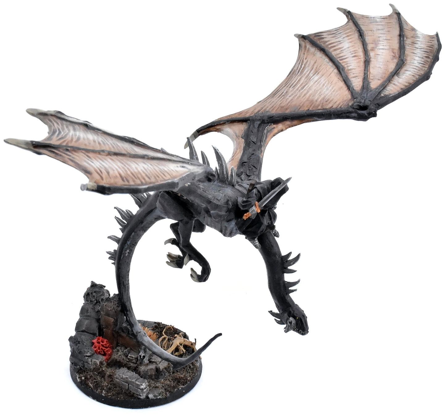 MIDDLE EARTH Winged Nazgul #1 METAL WELL PAINTED LOTR 5785