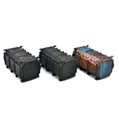 SCENERY & TERRAIN 3 Battlezone Manufactorum Containers #2 Warhammer 40K 2077